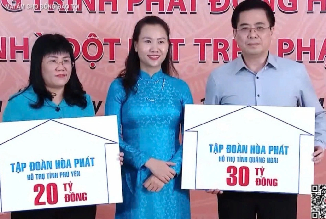 Hòa Phát hỗ trợ xây dựng hơn 1.500 căn nhà cho người nghèo trên cả nước